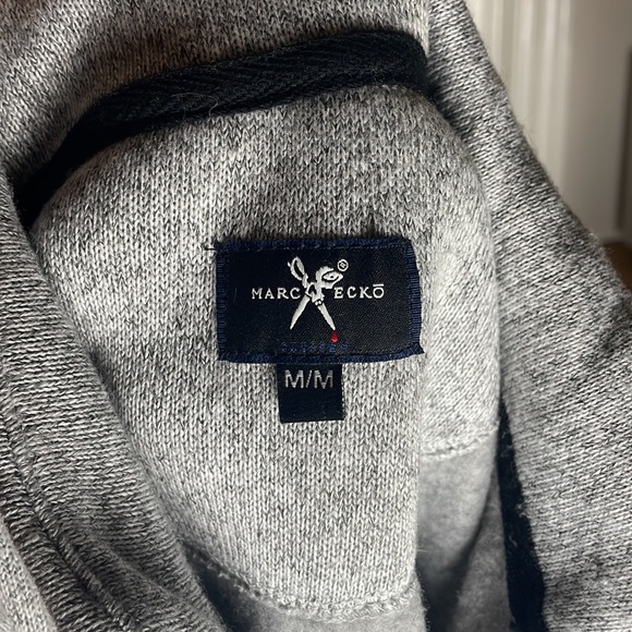 Medium Men’s Mark Ecko Grey 1/4 zip Sweater with Pockets - Picture 3 of 6